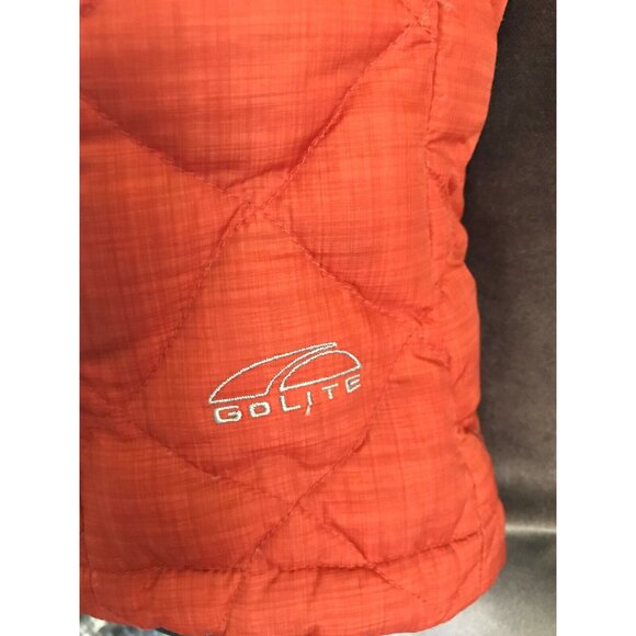 Golite Women's Puffer Down Vest Diamond Quilted Pattern Orange XS - Picture 3 of 12
